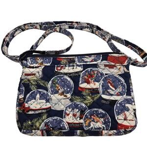 Vera Bradley Little Hipster Scottie Dogs 2016 Holiday Snowglobes Retired Pattern